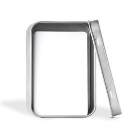 Blank Playing Cards 100% Plastic (Plastic +) - Blank Card Game (54 Pieces) in Classic Playing Card Format 59 x 91 mm for Writing and Painting Yourself (Metal Tin + Playing Cards)