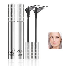2Pack Mascara for Older Women - Black Mascara with Precision Wand - Waterproof, Volumizing, Long-Lasting, No Transfer and Flake-Proof, Smooth, Smudge-Resistant, No Clumping