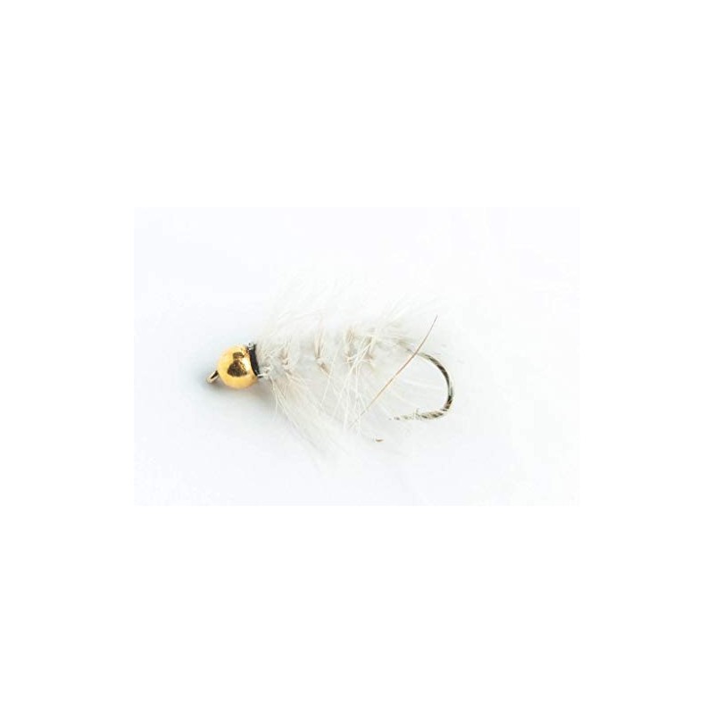 Blue Wing Olive Bead Head Wooly Bugger Streamer Fly (White,