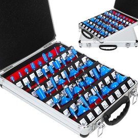 LEATBUY Router Bit Set 1/4-Inch Shank 41 PCS, Round Over Panel Cabinet Door Ogee Rail Stile Router Bits, Woodworking Wood Cutter, Wood Carbide Groove Tongue Milling Tool(DB7)