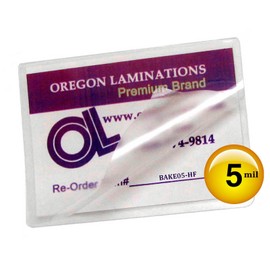 Oregon Lamination Heat Activated Laminating Pouches 5 Mil 4-3/4” x 6” [pk of 50] 121mm x 152mm x 125 microns Thick for 1/4 Letter Size Sheets, Clear Gloss