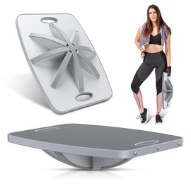 Advanced Wood Balance Board, 360 Degree Rotation and Tilt - Non-Slip 500 lbs Wobble Board for Standing Desk, Physical Therapy and Yoga Practice, Core Strength, Stability for Men, Women, Young and Old