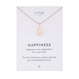 LUUK LIFESTYLE Modern Stainless Steel Necklace with Pendant, 50 cm Adjustable Length, Jewellery Gift for Best Friend, Silver, Stainless Steel