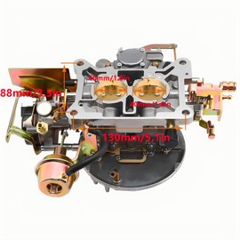 2 Barrel Carburetor 2100 2150 Carb Compatible with Ford 289 351 302 Cu F350 F250 F100 Engine Jeep 360 Cu Engine, with Electric Choke Mounting Gasket, Replaces Motorcraft A800