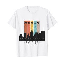 Magische Skyline von New Rochelle, New Rochelle, New Rochelle, tägliche Reisen T-Shirt