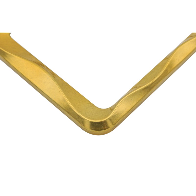 Creathome 3D Curly Wave Pattern Gold License Plate Frame from