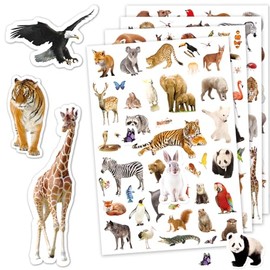 FindFunFine Wild Animals Stickers 900 Pieces Safari Wild Life Animal Stickers Party Favors Gifts Stickers Decor for Scrapbook Waterbottle Calendar Planner Gift Wrap Decor