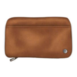 Blue Sky ASMBLD Tech Organizer, 8" x 4.5" x 2", Faux Leather, Non-Dated, Zip Closure, Travel Cable Organizer for Cords, Chargers, and Accessories (Zip Closure, Tan)