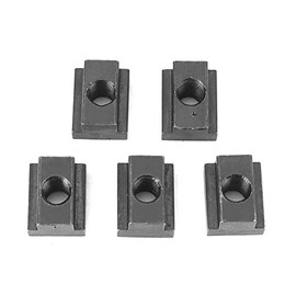 5pcs/ Pack 45 Carbon Steel T-Slot Nut M8/M10 Threads Black Oxide Finish for Machines Tool Tables(M8)