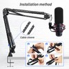 SUNMON HyperX QuadCast Boom Arm，Adjustable Suspension Microphone Boom Arm for