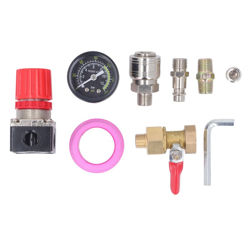 SEAFRONT Air Compressor Pressure Regulator Kit Pneumatic Tool Regulator with