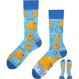TODO Colours Funny Socks with Motif - Multicoloured, Colourful, Crazy for the Joy of Life, Bath ducks