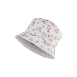 Sterntaler Reversible Animal Baby Hat - Unisex Baby Hat with Print Pattern - Fisherman Hat Baby with Tie Band, ecru