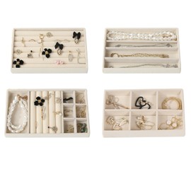 LMSAWK Jewellery Organisers for Jewellery, Drawer Jewellery Box, Jewellery Drawer Organiser Set, for Necklaces, Bracelets, Earrings, Rings, Watches