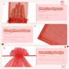 Crweety 50 Pcs Red Organza Bags 3x4 In, Small Mesh