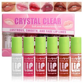 Yasovigi Juego de 6 colores de aceite labial con tinte, set de aceite labial acuoso con tinte, pintalabios líquido con brillo hidratante, tinte multiu