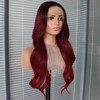 GALLAG Burgundy Pre Plucked Pre Cut Synthetic Lace Front Wigs