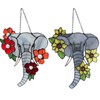Elephant Sunflowers Window Hanging
