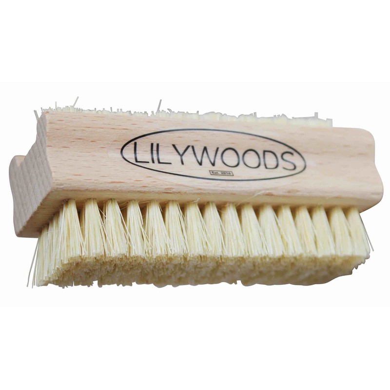Lilywoods Extra Tough Wooden Nail Brush with Double Sided Strong