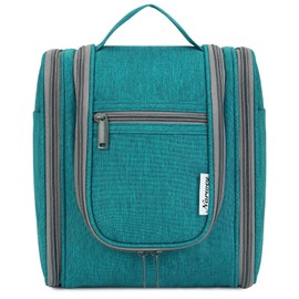 Narwey Travel Hanging Toiletry Wash Bag, Travel Toiletry Bags Toiletries Bag for Women, Washbag Makeup Cosmetic Organiser for Holiday Essentials Accessories (Teal (Small))