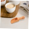 ABOOFAN 6pcs Wooden Round Handle Teaspoon Scoop for Kitchen and
