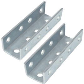 eoere 2 PCS U Shaped Splice Fittings Strut Connector Bracket External Channel Coupler, Fit 1-5/8" Strut Channel, Steel Electrogalvanized, 7 Gauge