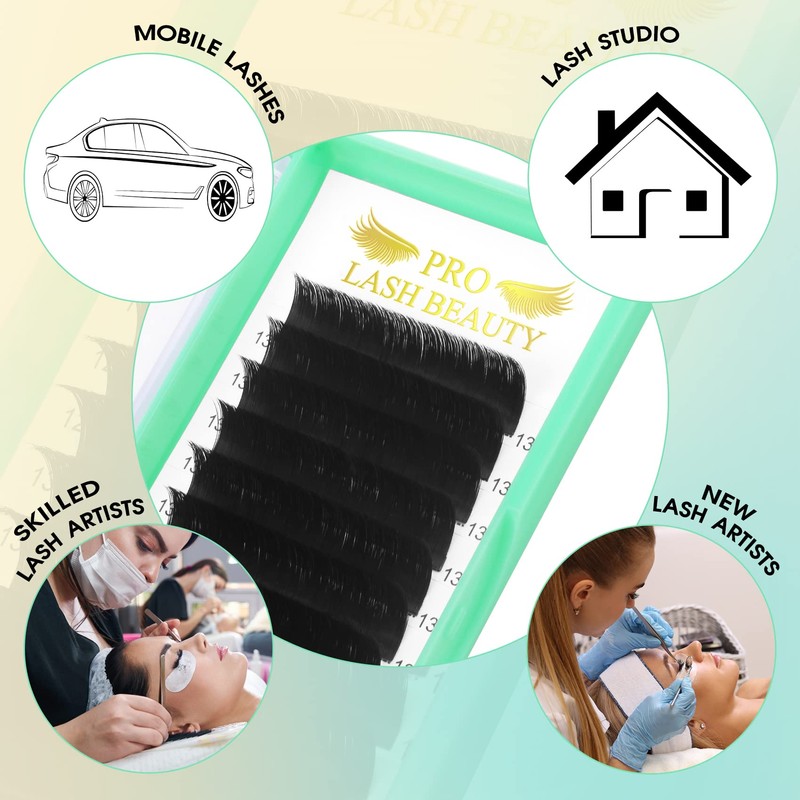 Volume Lash Extensions D-0.07-20-25mix Easy Fan Flowering Mega Volume Lashes