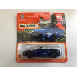 2023 Matchbox Mercedes-AMG SL 63 Metallic Blue 67/100 (Short Card) HLD46