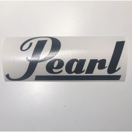 Pearl Drum Head 🥁 Decal Black High Quality Permanent Vinyl Made USA 4” X 9”