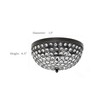 Elegant Designs FM1000-RBZ 2 LightElipse Crystal Flush Mount Ceiling Light,