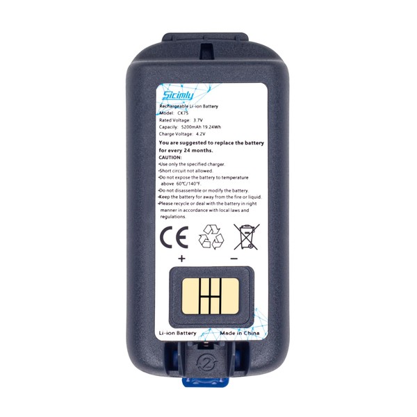 Sicimly 5200mah Battery Replacement for Intermec CK75 CK70 CK71 CK3