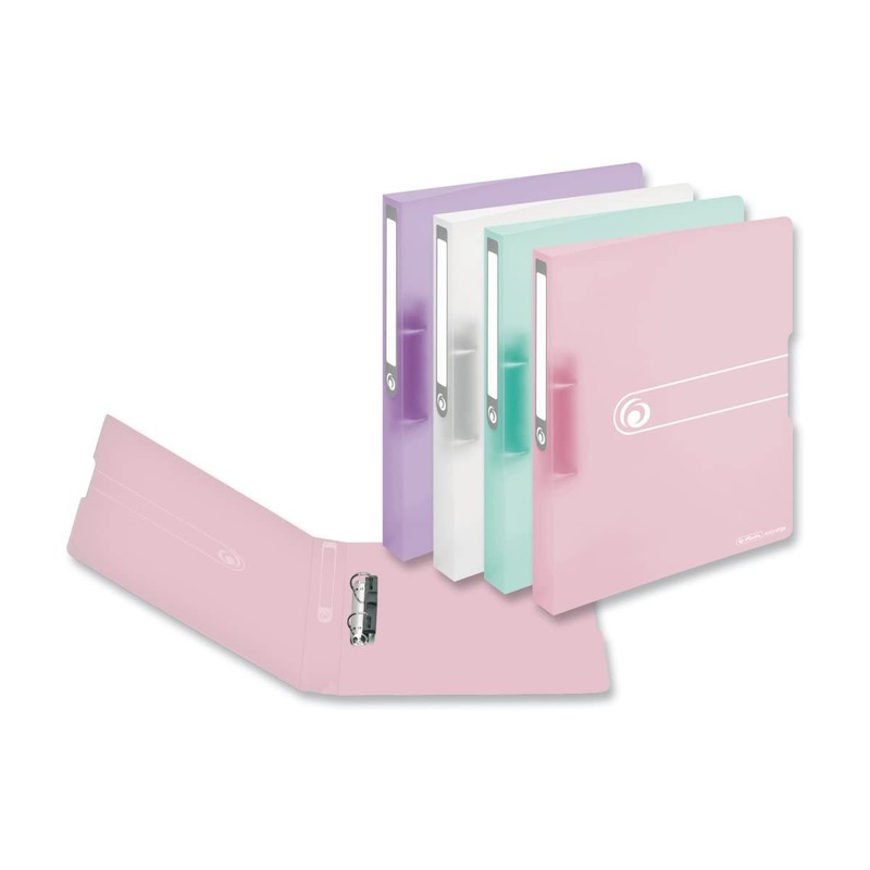 Herlitz 11205713 Ring Binder A4, Polypropylene, 2-Ring Combination Mechanism, 2.7
