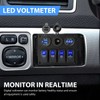 12-24V 4 Gang Toggle Blue LED Rocker Switch Panel Circuit