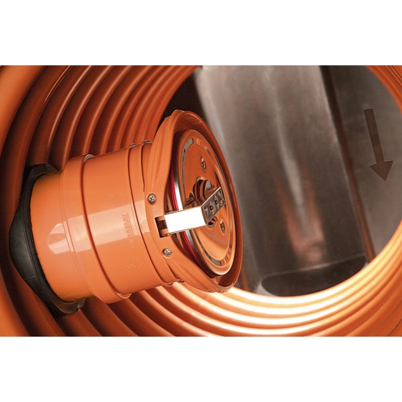 Backflow Flap Frog Flap Diameter 160 mm Orange Outlet Piece