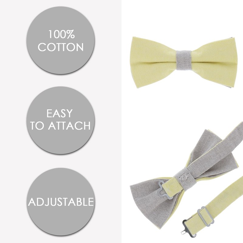 cravateSlim Bow Tie Pastel - Cotton Wedding Bow Tie -