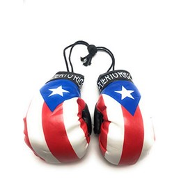 Red Hat Ent Hanging Car Mirror Mini Boxing Gloves (Puerto Rico)