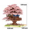 Pink Cherry Blossom Tree House Micro Blocks Model, Building Blocks