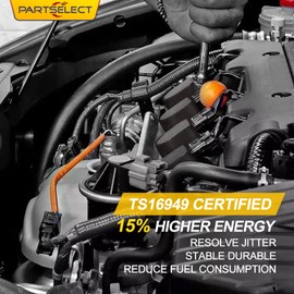 Partselect UF617 Ignition Coil Pack Replacement for Nissan 370Z V6 3.7L Ignition Coils for Infiniti M56 Q70L Q70 G37 M37 Q40 Q50 Q60 QX50 QX70 3.7L 22448-EY00A 5C1788 AIC-2809B IGC0078, Set of 6