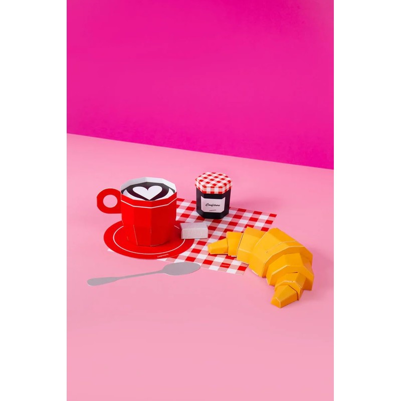 Cinqpoints 3D Paper Model = Croissant Food Miscellaneous Goods Art