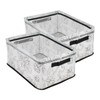 2 Pack Storage Boxes with Handle, Foldable Storage Basket for