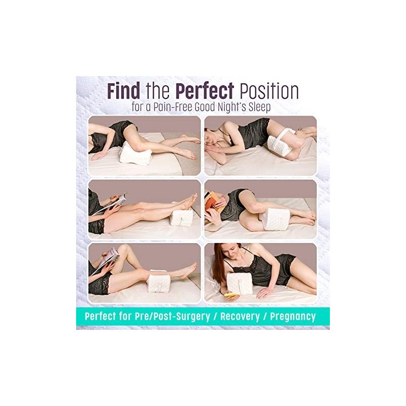 AERIS Knee Pillow for Side Sleepers,Maximum Sciatica,Joint,Hip,Restless Leg Syndrome,Back,Scoliosis Pain