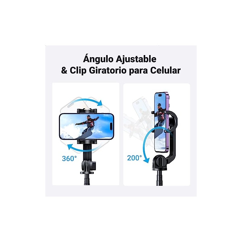UGREEN Trípode para Celular, Polo Selfie Stick 3 en 1