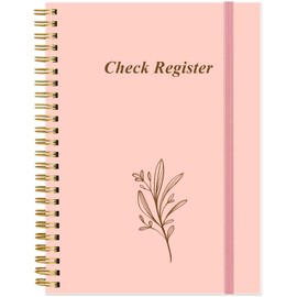 Check Register - A5 Checkbook Register for Personal Checkbook, Expense Ledger Book for Personal and Small Business, Pink