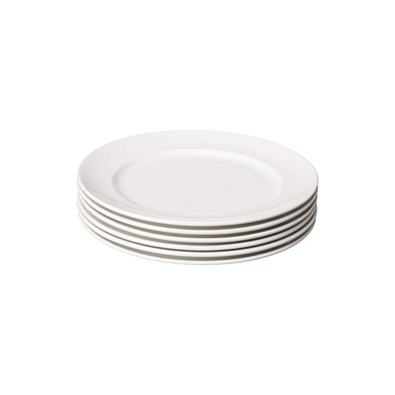 Fortessa Fortaluxe SuperWhite Vitrified China Dinnerware, Cassia 10 5/8-Inch Dinner