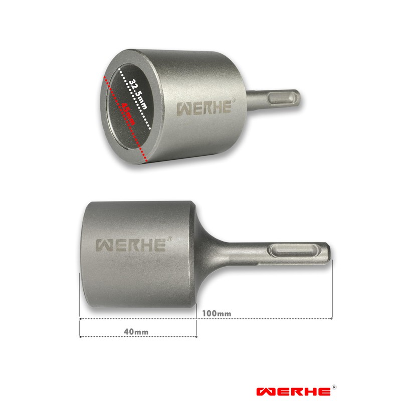WERHE SDS Plus Ground Nail Driver 32.5 mm Inner Diameter