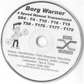 Borg Warner 4 Speed SR-4 T-4 T-10 ST-10 T-18 T-19 T-98 T-176 T-177 T-178 Rebuild