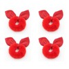 4 Pcs Hair Scrunchie Faux Fur Hair Tie Elastic Fluffy