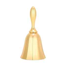 Campana de llamada de mano, campana de barra pequeña, campana de cena, servicio de bar Sala de clase para la cena(Golden)