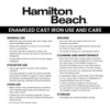 Hamilton Beach Enameled Cast Iron Fry Pan 12-Inch Sage, Cream