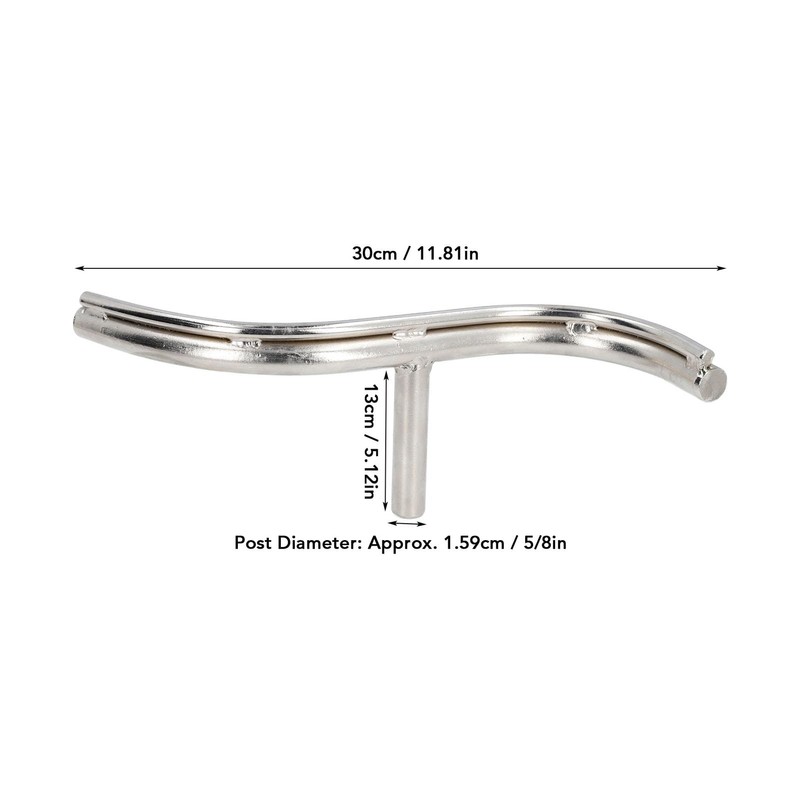 Curved Lathe Tool Rest, S Shaped Stainless Steel Blade, 5/8